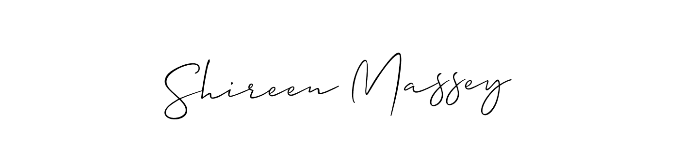 Also You can easily find your signature by using the search form. We will create Shireen Massey name handwritten signature images for you free of cost using Allison_Script sign style. Shireen Massey signature style 2 images and pictures png