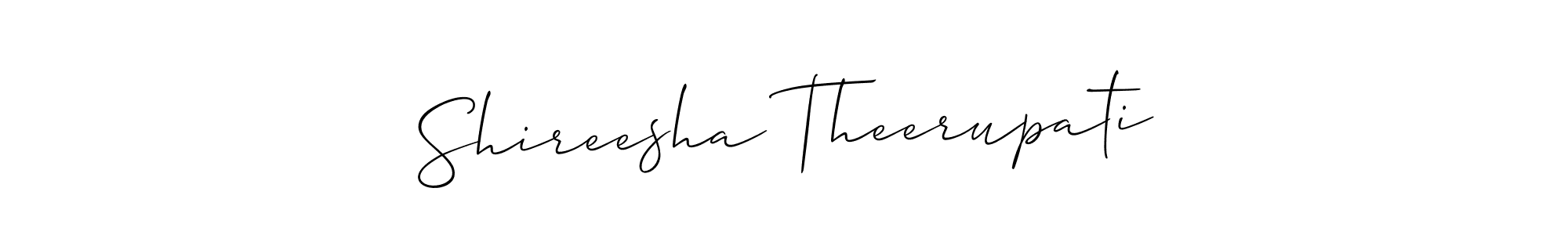 Also we have Shireesha Theerupati name is the best signature style. Create professional handwritten signature collection using Allison_Script autograph style. Shireesha Theerupati signature style 2 images and pictures png