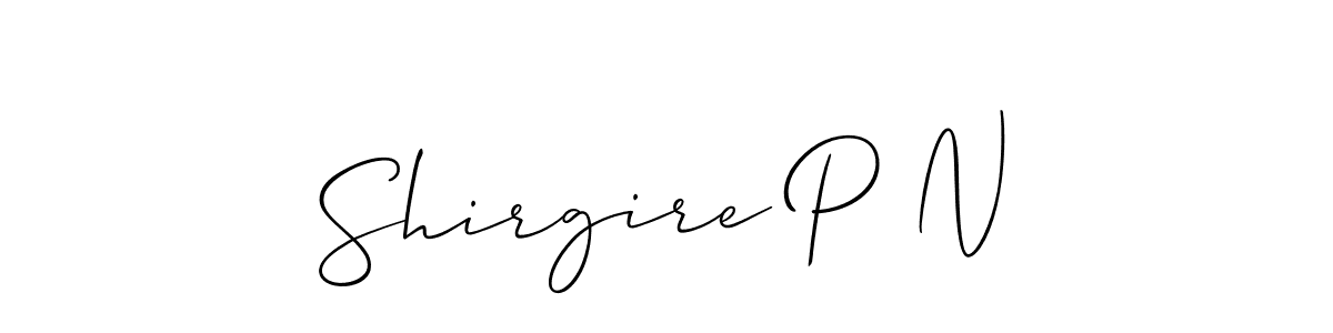 How to make Shirgire P N signature? Allison_Script is a professional autograph style. Create handwritten signature for Shirgire P N name. Shirgire P N signature style 2 images and pictures png