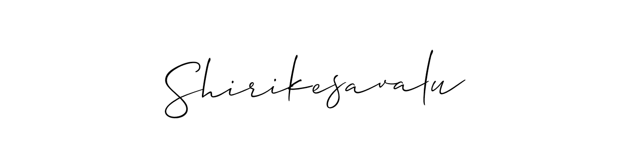 How to make Shirikesavalu signature? Allison_Script is a professional autograph style. Create handwritten signature for Shirikesavalu name. Shirikesavalu signature style 2 images and pictures png