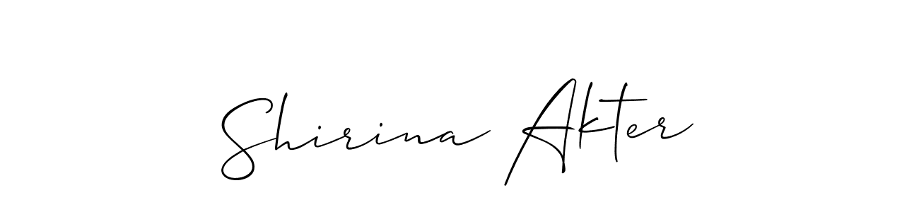 Create a beautiful signature design for name Shirina Akter. With this signature (Allison_Script) fonts, you can make a handwritten signature for free. Shirina Akter signature style 2 images and pictures png