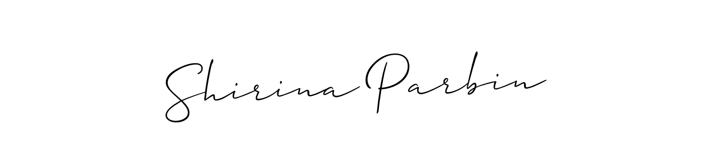 Make a beautiful signature design for name Shirina Parbin. With this signature (Allison_Script) style, you can create a handwritten signature for free. Shirina Parbin signature style 2 images and pictures png