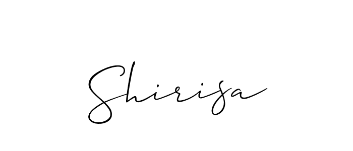 Create a beautiful signature design for name Shirisa. With this signature (Allison_Script) fonts, you can make a handwritten signature for free. Shirisa signature style 2 images and pictures png