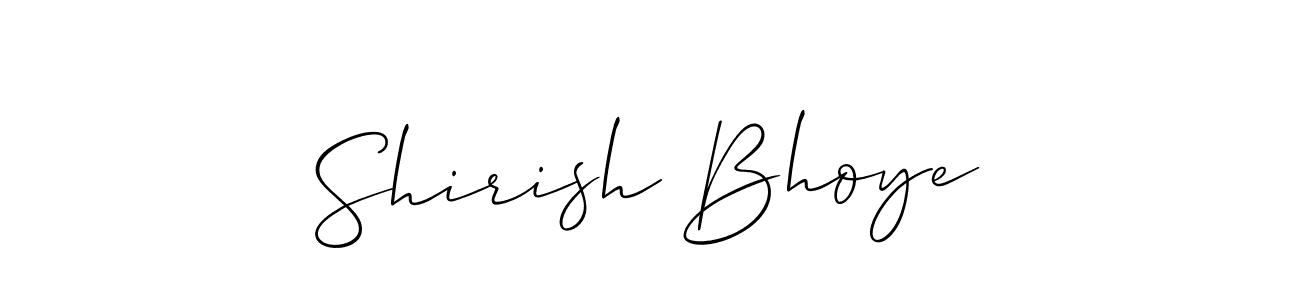 Make a short Shirish Bhoye signature style. Manage your documents anywhere anytime using Allison_Script. Create and add eSignatures, submit forms, share and send files easily. Shirish Bhoye signature style 2 images and pictures png