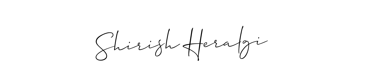 if you are searching for the best signature style for your name Shirish Heralgi. so please give up your signature search. here we have designed multiple signature styles  using Allison_Script. Shirish Heralgi signature style 2 images and pictures png