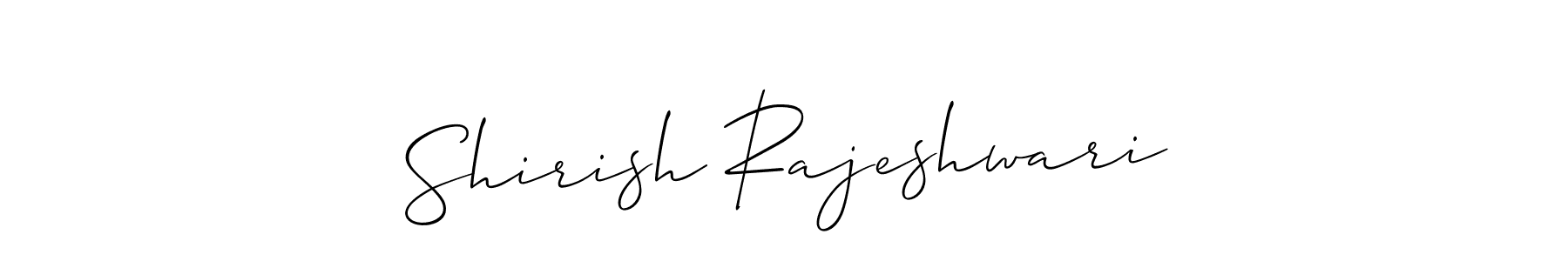This is the best signature style for the Shirish Rajeshwari name. Also you like these signature font (Allison_Script). Mix name signature. Shirish Rajeshwari signature style 2 images and pictures png