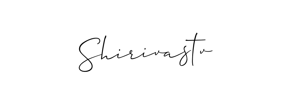 The best way (Allison_Script) to make a short signature is to pick only two or three words in your name. The name Shirivastv include a total of six letters. For converting this name. Shirivastv signature style 2 images and pictures png