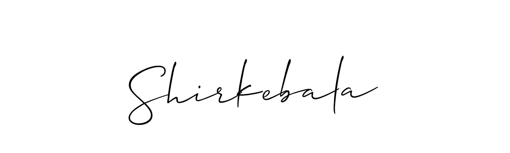 How to Draw Shirkebala signature style? Allison_Script is a latest design signature styles for name Shirkebala. Shirkebala signature style 2 images and pictures png