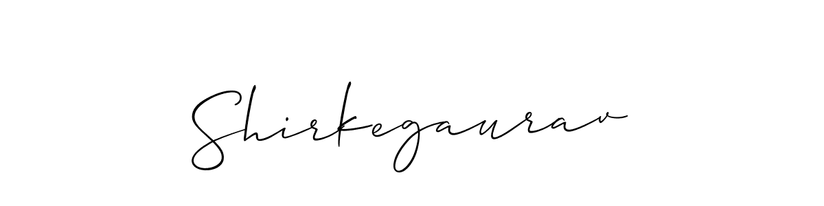 Design your own signature with our free online signature maker. With this signature software, you can create a handwritten (Allison_Script) signature for name Shirkegaurav. Shirkegaurav signature style 2 images and pictures png