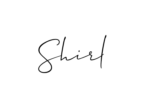 How to make Shirl name signature. Use Allison_Script style for creating short signs online. This is the latest handwritten sign. Shirl signature style 2 images and pictures png