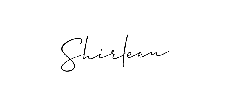 How to make Shirleen name signature. Use Allison_Script style for creating short signs online. This is the latest handwritten sign. Shirleen signature style 2 images and pictures png