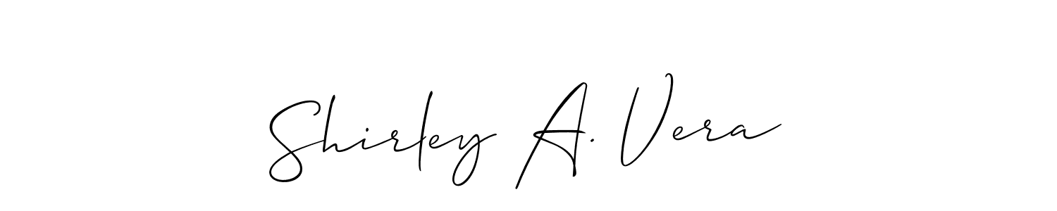 Use a signature maker to create a handwritten signature online. With this signature software, you can design (Allison_Script) your own signature for name Shirley A. Vera. Shirley A. Vera signature style 2 images and pictures png