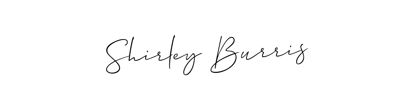 It looks lik you need a new signature style for name Shirley Burris. Design unique handwritten (Allison_Script) signature with our free signature maker in just a few clicks. Shirley Burris signature style 2 images and pictures png