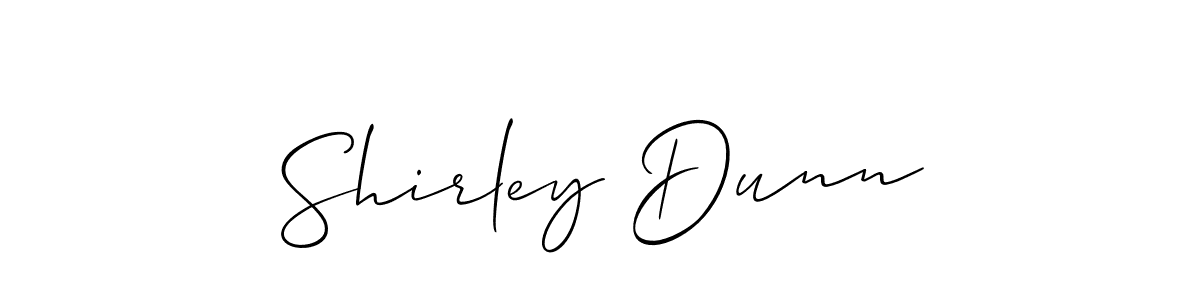 Use a signature maker to create a handwritten signature online. With this signature software, you can design (Allison_Script) your own signature for name Shirley Dunn. Shirley Dunn signature style 2 images and pictures png