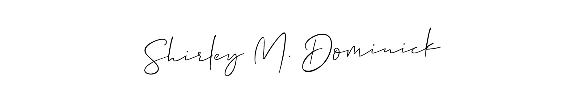 Shirley M. Dominick stylish signature style. Best Handwritten Sign (Allison_Script) for my name. Handwritten Signature Collection Ideas for my name Shirley M. Dominick. Shirley M. Dominick signature style 2 images and pictures png