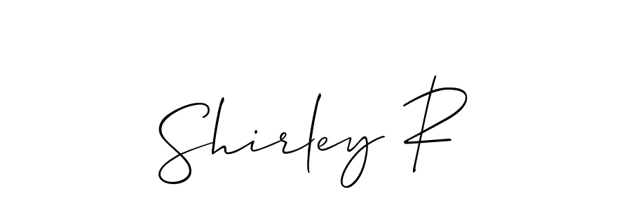 It looks lik you need a new signature style for name Shirley R. Design unique handwritten (Allison_Script) signature with our free signature maker in just a few clicks. Shirley R signature style 2 images and pictures png