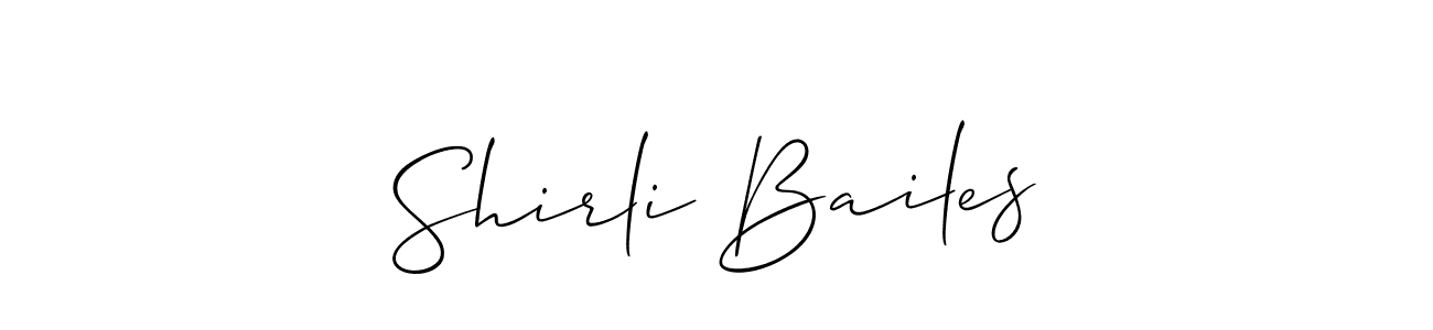 How to make Shirli Bailes signature? Allison_Script is a professional autograph style. Create handwritten signature for Shirli Bailes name. Shirli Bailes signature style 2 images and pictures png
