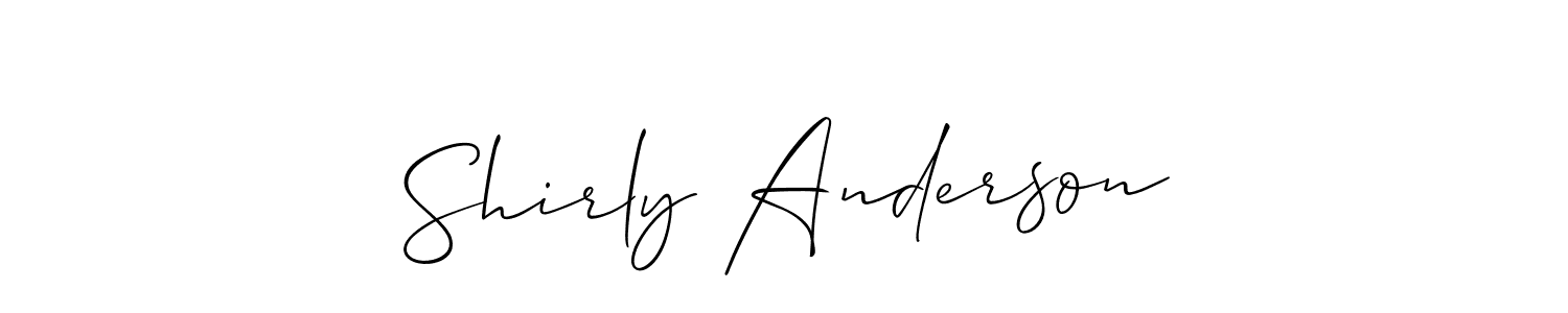 Similarly Allison_Script is the best handwritten signature design. Signature creator online .You can use it as an online autograph creator for name Shirly Anderson. Shirly Anderson signature style 2 images and pictures png