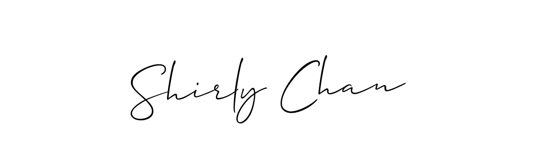 Create a beautiful signature design for name Shirly Chan. With this signature (Allison_Script) fonts, you can make a handwritten signature for free. Shirly Chan signature style 2 images and pictures png