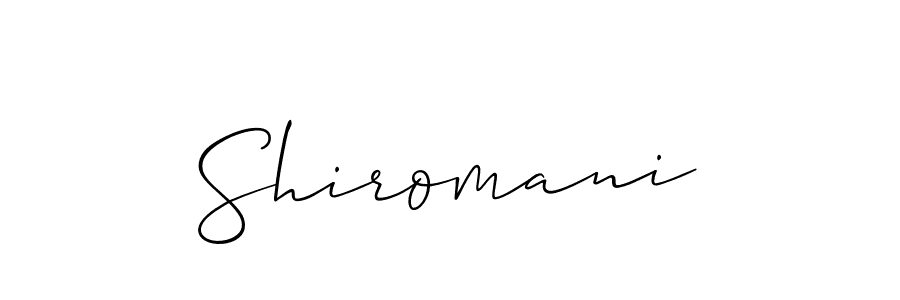 How to Draw Shiromani signature style? Allison_Script is a latest design signature styles for name Shiromani. Shiromani signature style 2 images and pictures png