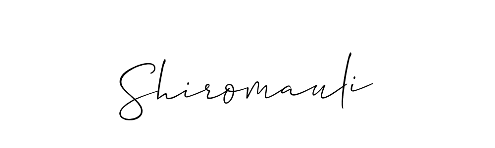 Use a signature maker to create a handwritten signature online. With this signature software, you can design (Allison_Script) your own signature for name Shiromauli. Shiromauli signature style 2 images and pictures png