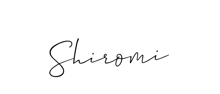 How to make Shiromi signature? Allison_Script is a professional autograph style. Create handwritten signature for Shiromi name. Shiromi signature style 2 images and pictures png