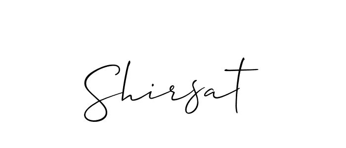 Create a beautiful signature design for name Shirsat. With this signature (Allison_Script) fonts, you can make a handwritten signature for free. Shirsat signature style 2 images and pictures png