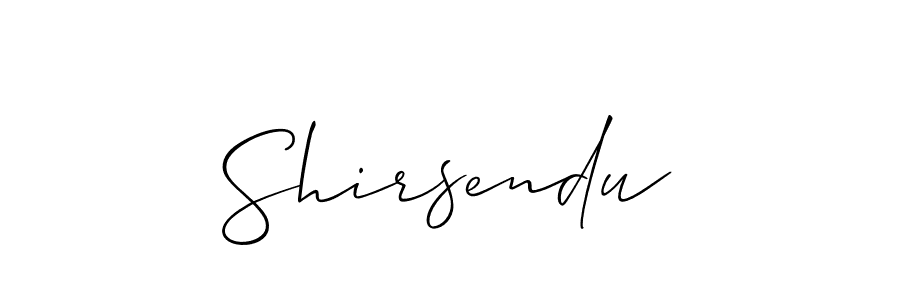 Design your own signature with our free online signature maker. With this signature software, you can create a handwritten (Allison_Script) signature for name Shirsendu. Shirsendu signature style 2 images and pictures png