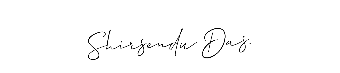 Design your own signature with our free online signature maker. With this signature software, you can create a handwritten (Allison_Script) signature for name Shirsendu Das.. Shirsendu Das. signature style 2 images and pictures png