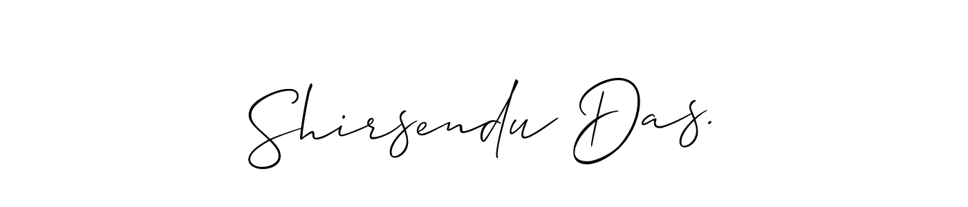 The best way (Allison_Script) to make a short signature is to pick only two or three words in your name. The name Shirsendu Das. include a total of six letters. For converting this name. Shirsendu Das. signature style 2 images and pictures png