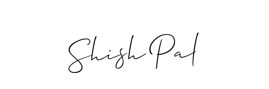 The best way (Allison_Script) to make a short signature is to pick only two or three words in your name. The name Shish Pal include a total of six letters. For converting this name. Shish Pal signature style 2 images and pictures png