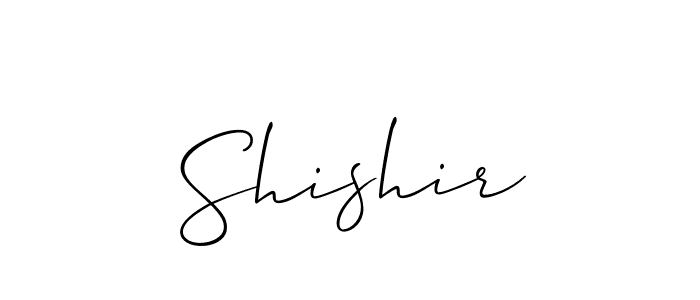 How to make Shishir signature? Allison_Script is a professional autograph style. Create handwritten signature for Shishir name. Shishir signature style 2 images and pictures png