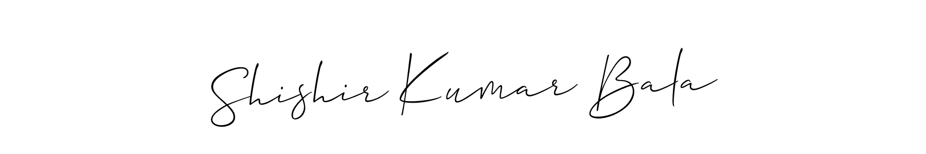 if you are searching for the best signature style for your name Shishir Kumar Bala. so please give up your signature search. here we have designed multiple signature styles  using Allison_Script. Shishir Kumar Bala signature style 2 images and pictures png