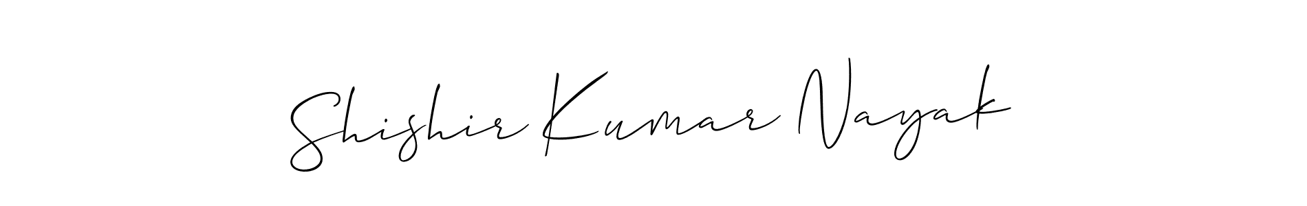 Design your own signature with our free online signature maker. With this signature software, you can create a handwritten (Allison_Script) signature for name Shishir Kumar Nayak. Shishir Kumar Nayak signature style 2 images and pictures png