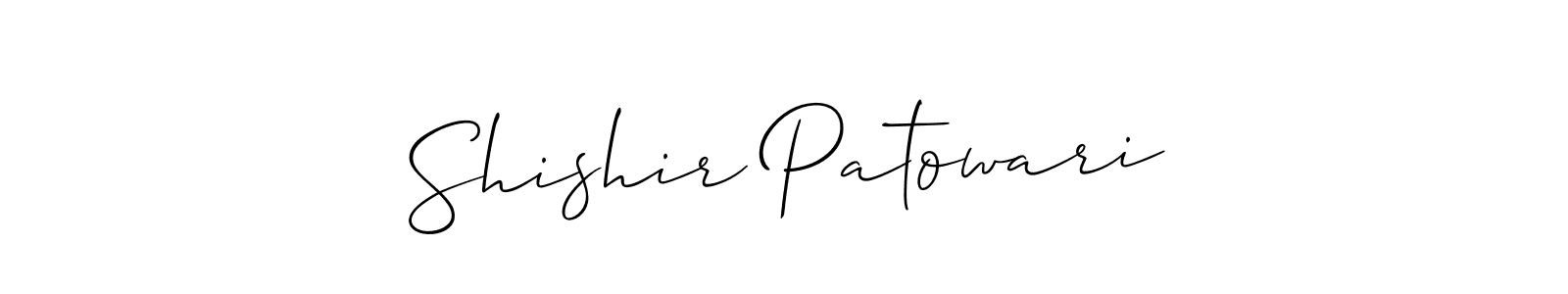 Also You can easily find your signature by using the search form. We will create Shishir Patowari name handwritten signature images for you free of cost using Allison_Script sign style. Shishir Patowari signature style 2 images and pictures png