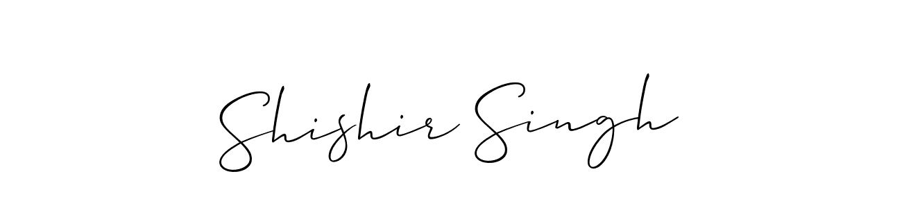 Also You can easily find your signature by using the search form. We will create Shishir Singh name handwritten signature images for you free of cost using Allison_Script sign style. Shishir Singh signature style 2 images and pictures png