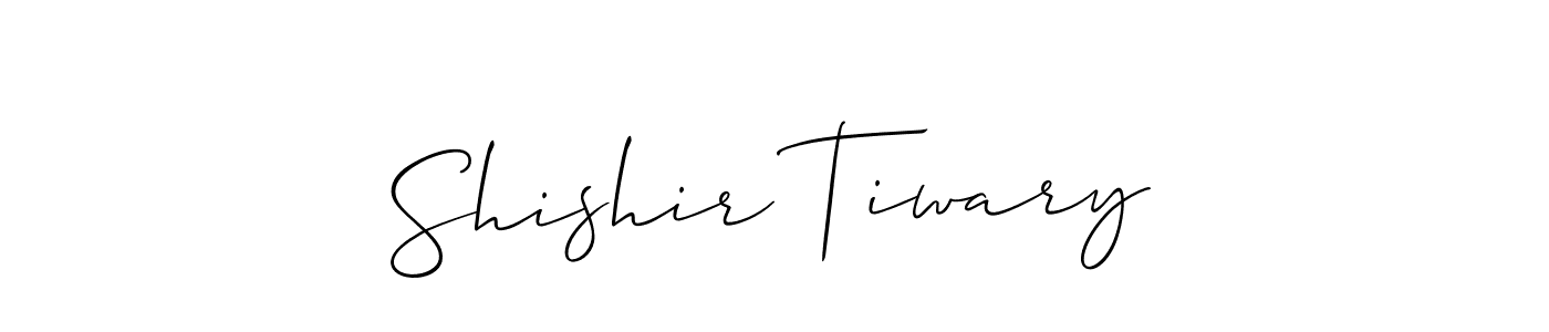 You should practise on your own different ways (Allison_Script) to write your name (Shishir Tiwary) in signature. don't let someone else do it for you. Shishir Tiwary signature style 2 images and pictures png