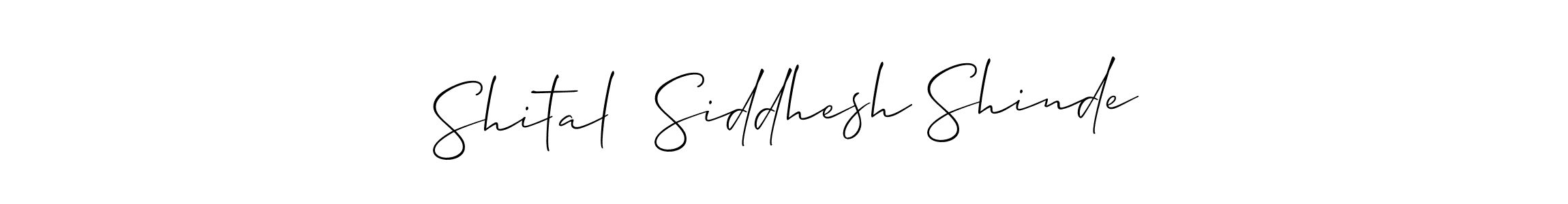 Shital  Siddhesh Shinde stylish signature style. Best Handwritten Sign (Allison_Script) for my name. Handwritten Signature Collection Ideas for my name Shital  Siddhesh Shinde. Shital  Siddhesh Shinde signature style 2 images and pictures png
