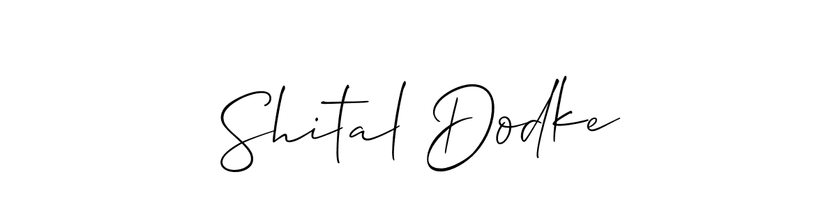 How to Draw Shital Dodke signature style? Allison_Script is a latest design signature styles for name Shital Dodke. Shital Dodke signature style 2 images and pictures png