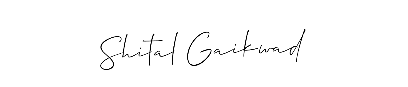 Design your own signature with our free online signature maker. With this signature software, you can create a handwritten (Allison_Script) signature for name Shital Gaikwad. Shital Gaikwad signature style 2 images and pictures png