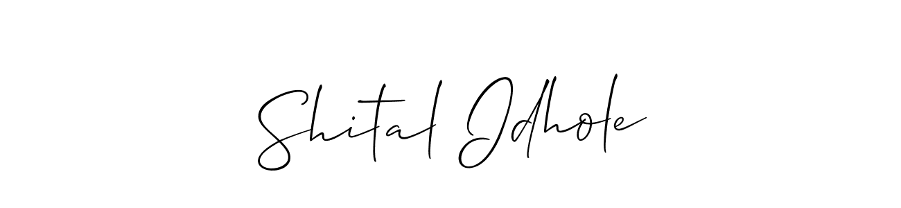 How to Draw Shital Idhole signature style? Allison_Script is a latest design signature styles for name Shital Idhole. Shital Idhole signature style 2 images and pictures png