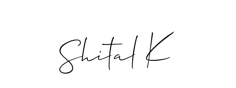 It looks lik you need a new signature style for name Shital K. Design unique handwritten (Allison_Script) signature with our free signature maker in just a few clicks. Shital K signature style 2 images and pictures png