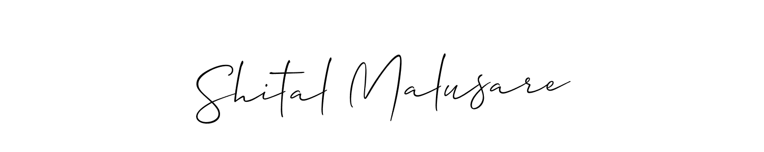 You should practise on your own different ways (Allison_Script) to write your name (Shital Malusare) in signature. don't let someone else do it for you. Shital Malusare signature style 2 images and pictures png