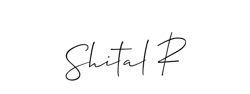 How to make Shital R signature? Allison_Script is a professional autograph style. Create handwritten signature for Shital R name. Shital R signature style 2 images and pictures png