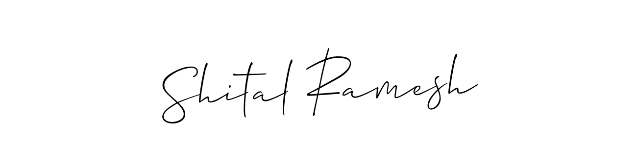 Use a signature maker to create a handwritten signature online. With this signature software, you can design (Allison_Script) your own signature for name Shital Ramesh. Shital Ramesh signature style 2 images and pictures png