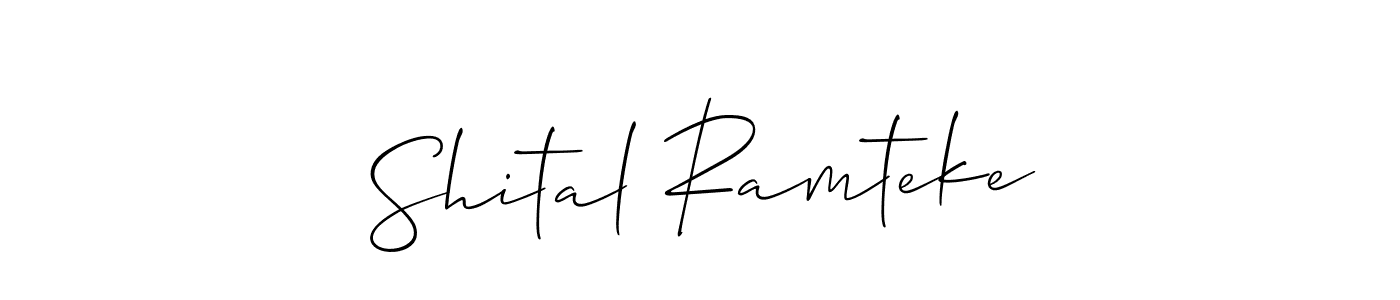 Create a beautiful signature design for name Shital Ramteke. With this signature (Allison_Script) fonts, you can make a handwritten signature for free. Shital Ramteke signature style 2 images and pictures png
