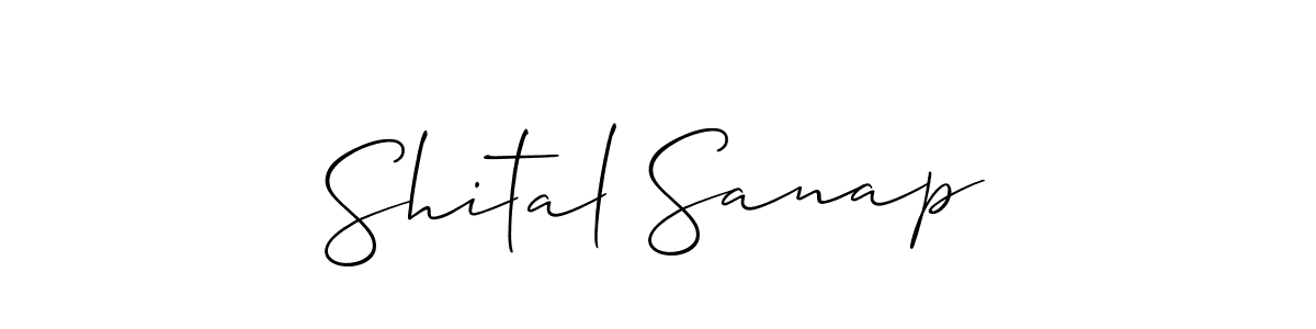How to make Shital Sanap signature? Allison_Script is a professional autograph style. Create handwritten signature for Shital Sanap name. Shital Sanap signature style 2 images and pictures png
