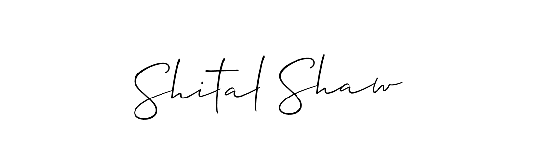 How to make Shital Shaw name signature. Use Allison_Script style for creating short signs online. This is the latest handwritten sign. Shital Shaw signature style 2 images and pictures png