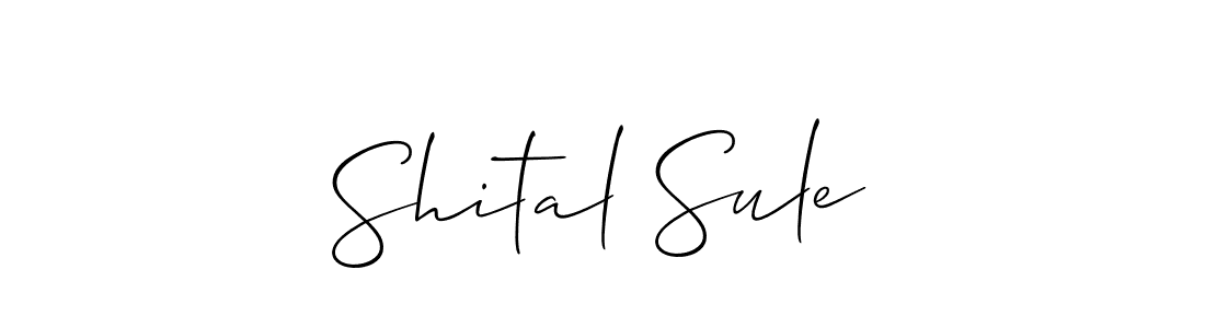 Make a beautiful signature design for name Shital Sule. With this signature (Allison_Script) style, you can create a handwritten signature for free. Shital Sule signature style 2 images and pictures png