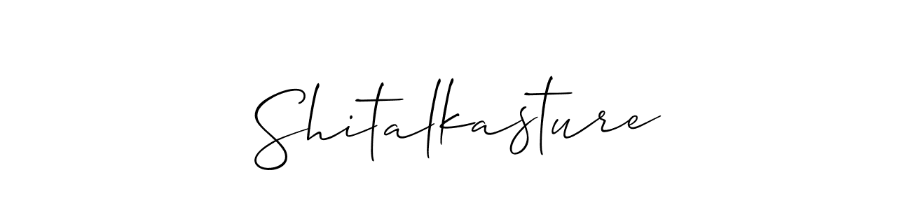 You should practise on your own different ways (Allison_Script) to write your name (Shitalkasture) in signature. don't let someone else do it for you. Shitalkasture signature style 2 images and pictures png